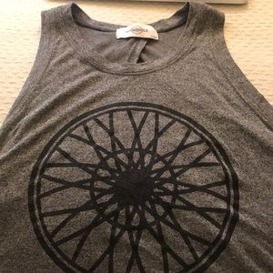 Open back tie tank top